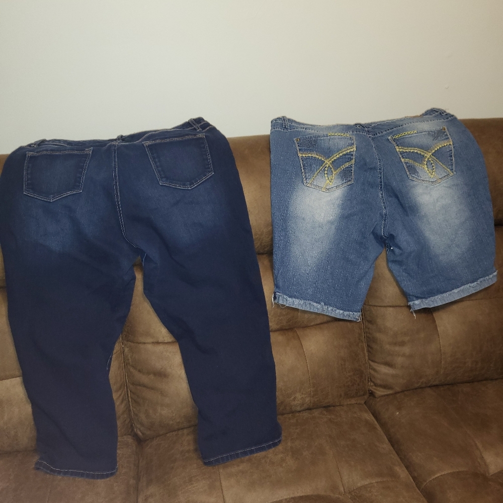 Denim capris and bermuda shorts